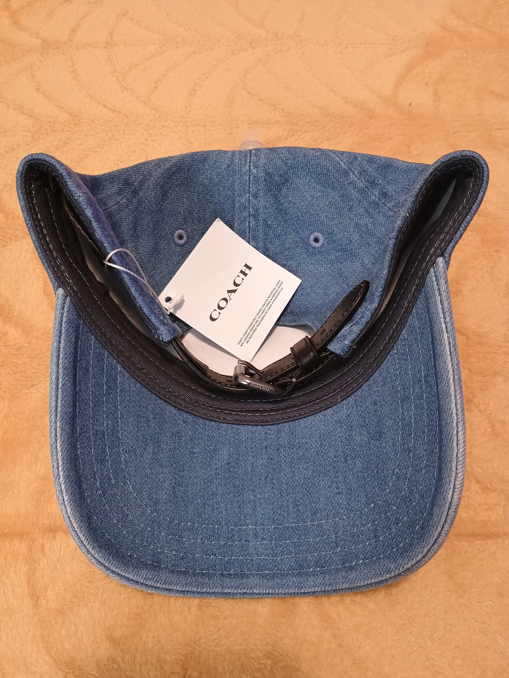 (No Offers) Brand New Coach Women's Sculpted Baseball Hat Indigo - Picture 2 of 4